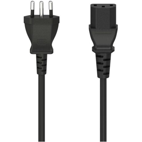 Hama Cavo alimentazione spina Italiana/IEC 60320 C13 F (VDE), 1,5 metri, nero (1/2)