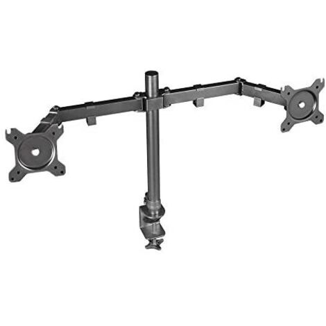 Supporto Monitor Ergonomico Per Schermi 13-32 Pollici, Braccio Regolabile In Altezza Con Doppio Attacco, Vesa 75/100 Mm, Carico Max 8 Kg