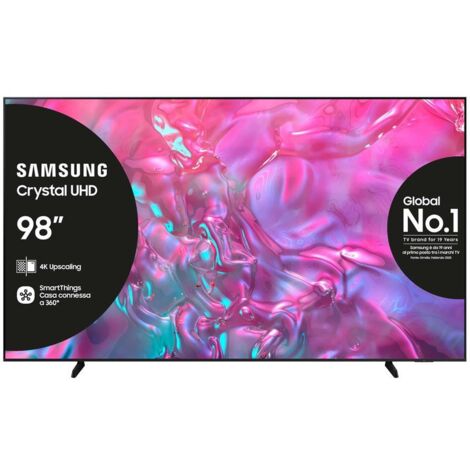 Samsung TV Crystal UHD 4K 98Pollici UE98DU9070UXZT Smart TV WiFi 4K Ultra HD Nero