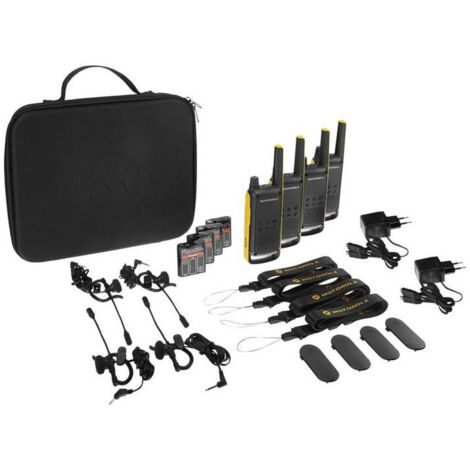 Motorola Talkabout T82 Extreme Quad Pack ricetrasmittente 16 canali Nero, Arancione