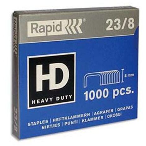 Rapid graffette standard 23/8 zincate - scatola da 1000-. (1/2)