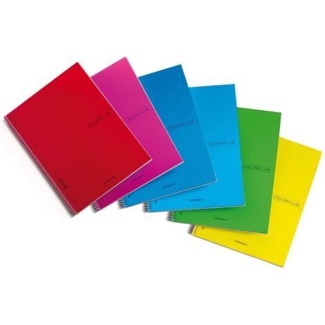 Quaderno Pacsa Basic Multicolore Quarto 80 Pagine 10 Pezzi