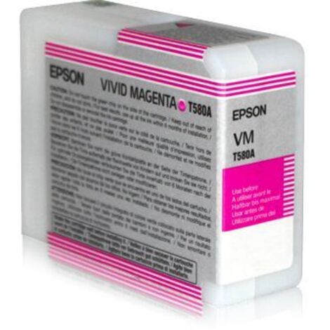 Epson T580A00 cartuccia d'inchiostro 1 pz Originale Magenta vivido (1/5)