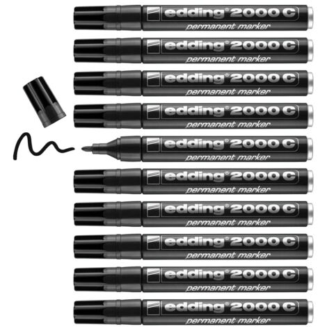 Edding 2000c marcatore permanente Tipo di punta Nero 3 pz