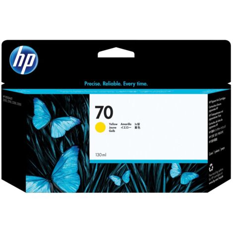 Cartuccia d'inchiostro originale HP 70 Giallo da 130 ml con tecnologia Vivera, confezione da 1 pezzo