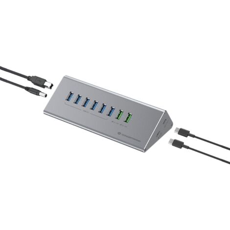 Conceptronic hubbies18g hub di interfaccia usb 3.2 gen 1 (3.1 gen 1) type-b 5000 mbit/s grigio (1/4)