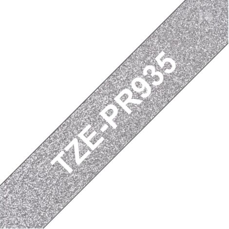 Brother TZE-PR935 nastro per etichettatrice Bianco su argento