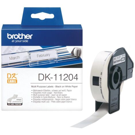 Brother DK-11204 nastro per etichettatrice Nero su bianco