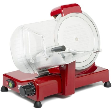 Affettatrice elettrica RGV Luxury 25 Black Edition – Spessore di taglio max 1,6 cm – Potenza 140 W – Colore rosso – Dimensioni 530x480x375 mm – R.G.V. (1/7)