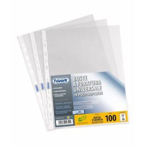 Favorit 100460055 foglio di protezione 220 x 300 mm Polipropilene (PP) 200 pz (1/2)