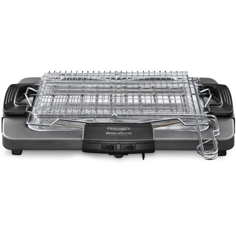 De Longhi BQ80.X Barbecue Elettrico 2450 W 3 Livelli Potenza 41x28 cm