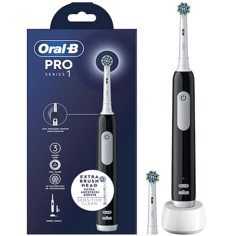 Oral-B Pro Series 1 Adulto Spazzolino oscillante Nero, Bianco