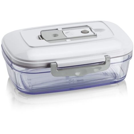 Magic Vac ACO1093 Contenitore per Alimenti Rettangolare 1 L Trasparente Bianco