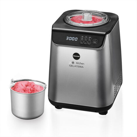 Macom 872 Macchina per Gelato Gelatiera Compressore 1,2 L 135 W Nero Argento