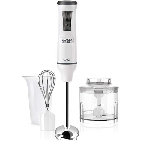 Black e Decker BXHBA600E Frullatore ad Immersione 600 W Bianco
