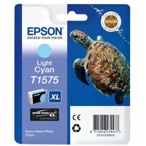 Epson Turtle T1575 cartuccia d'inchiostro 1 pz Originale Resa elevata (XL) Ciano Chiaro (1/5)