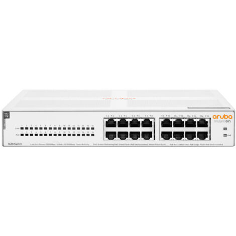 Hpe Nw Aruba Instant On 1430 16G Class4 PoE 124W Non gestito L2 Gigabit Ethernet (10/100/1000) Supporto Power over Ethernet (PoE) 1U Bianco