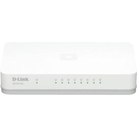 D-Link GO-SW-8G/E switch di rete Non gestito Gigabit Ethernet (10/100/1000) Bianco (1/5)