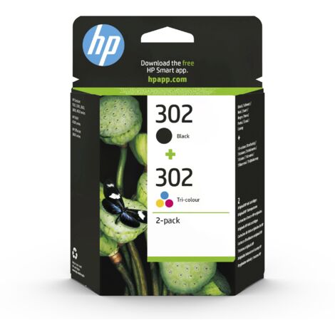 HP Confezione da 2 Cartucce d'Inchiostro Nero Tricromia Originali 302