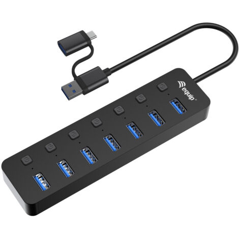 Equip 128965 Hub USB 3.2 Gen 1 Type-A 7 Porte Nero - Accessorio per Computer (1/4)