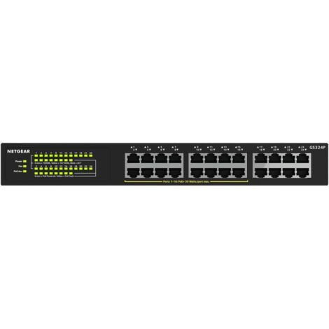 NETGEAR GS324P Non gestito Gigabit Ethernet (10/100/1000) Supporto Power over Ethernet (PoE) 1U Nero (1/5)