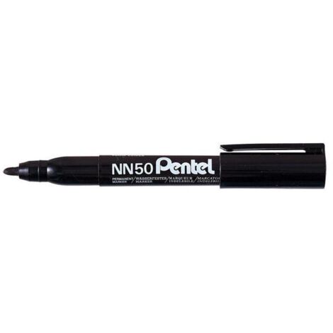 Pentel NN50-A Pennarello Indelebile Nero Punta Tonda Eco-Friendly
