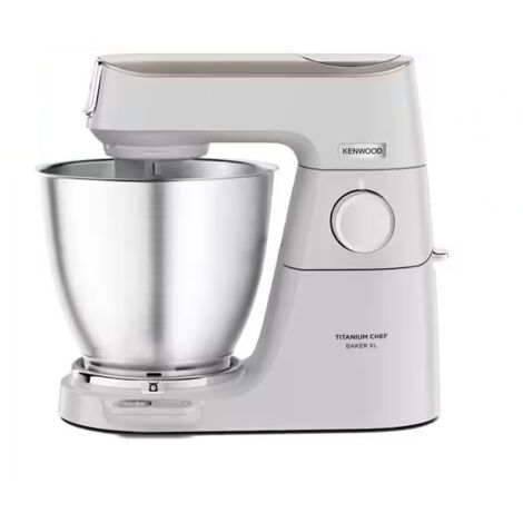 Kenwood Titanium Chef Baker XL Lite - Impastatrice planetaria, 3 ganci e fruste,1200W, 7L, Bianco (KVL65.001WH). Capacità ciotola: 7 L, Colore del prodotto: Bianco, Tipo di controllo: Manopola. Mat...