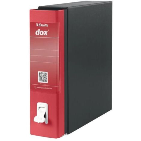 Esselte Dox 1 raccoglitore ad anelli A4 Nero, Rosso (1/3)