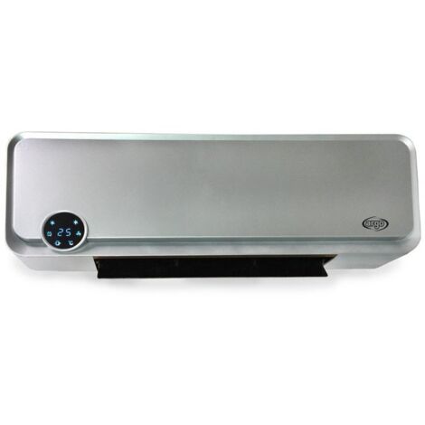 Argo Kompass Termoventilatore da Parete Stufa Elettrica 2000 Watt Silver