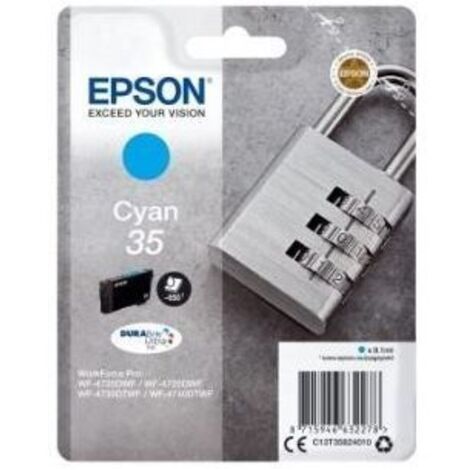 Epson Padlock C13T35824020 cartuccia d'inchiostro 1 pz Originale Resa standard Ciano (1/4)