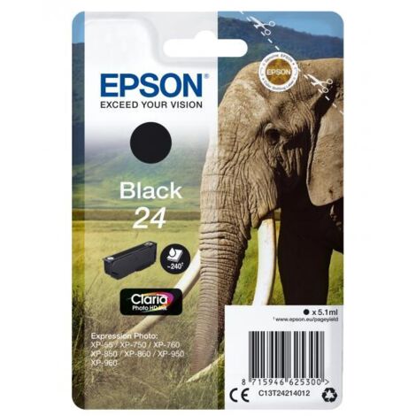 Epson Elephant Cartuccia Nero C13T24214012 (1/4)