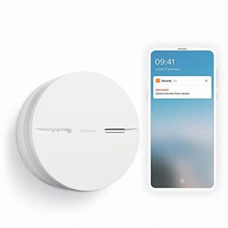 Netatmo Rilevatore di Fumo Intelligente Batteria di 10 Anni di Autonomia Allarme Fumo Controlli Automatici Prodotto Autonomo EN14604 Certificazione NSA-IT Bianco