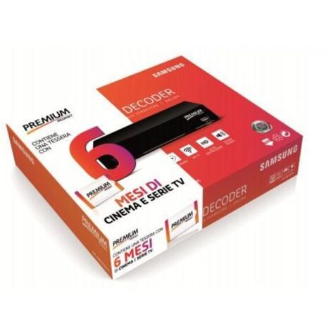 MEDIASET PREMIUM SMARTDECODER set-top box TV Satellite, Terrestre HD Nero