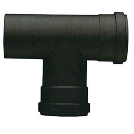 Save Fumisteria Tubo Pellet T F-F 8cm Porcellanato Nero Opaco
