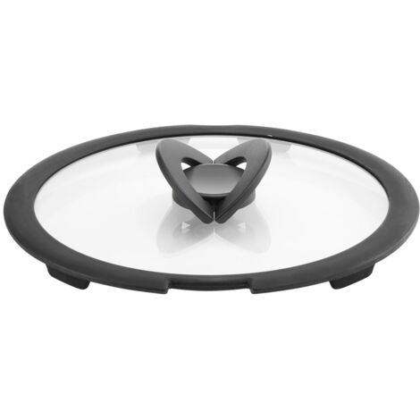 Lagostina Coperchio Vetro 22cm Ingenio Manicatura Salvaspazio Bordo in Silicone