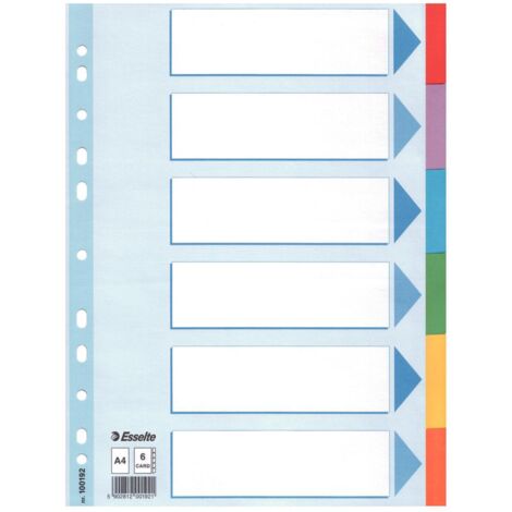 Esselte 100192 intercalare Indice a linguetta vuota Multicolore (1/2)