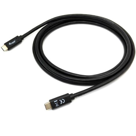 Cavo usb-c maschio usb-c maschio usb 3,2 2m trasferimento 5g 3a colore nero (1/4)
