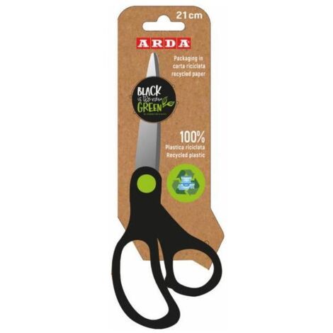 ARDA FB21RE forbici da cancelleria Forbici per attività manuali, Forbici da ufficio Taglio a zig zag Nero, Verde (1/2)