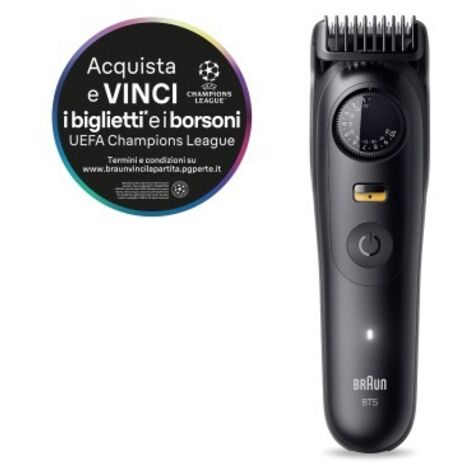 Braun BeardTrimmer 9 BT5520 regolabarba Batteria 40 2 cm Bagnato e secco Nero (1/5)