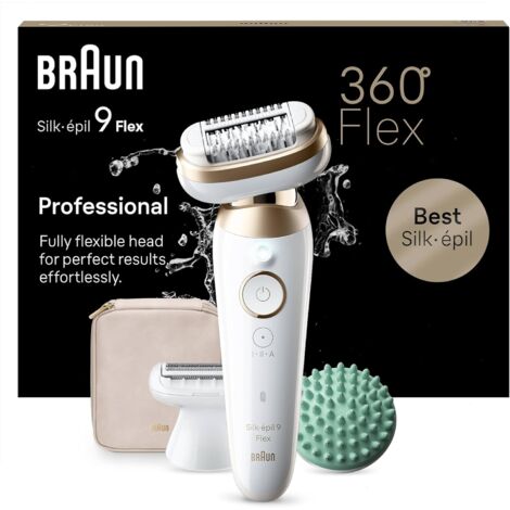 Braun Silk-épil 9 Flex 9-071 3D 40 pinzette Oro, Bianco