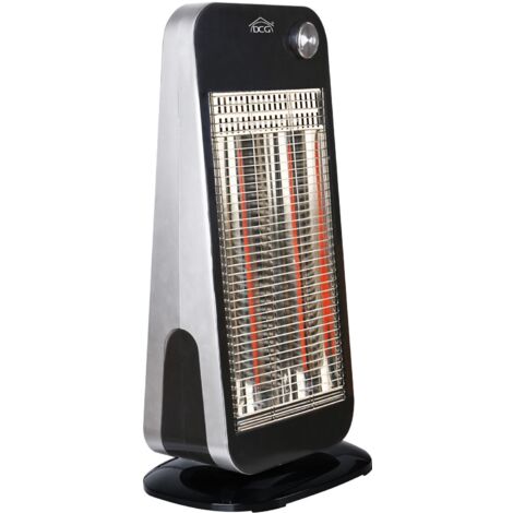DCG Eltronic SA9849 stufetta elettrica Interno Nero Argento 900 W Riscaldatore di ambienti elettrico alogeno