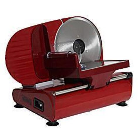 Affettatrice domestica elettrica 100 W - alluminio - rosso