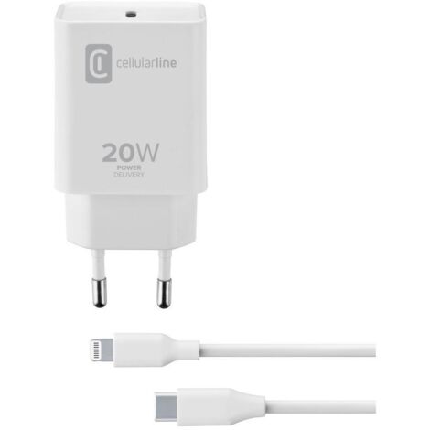 Alimentatore da rete CellularLine usb-C 20W (1/2)