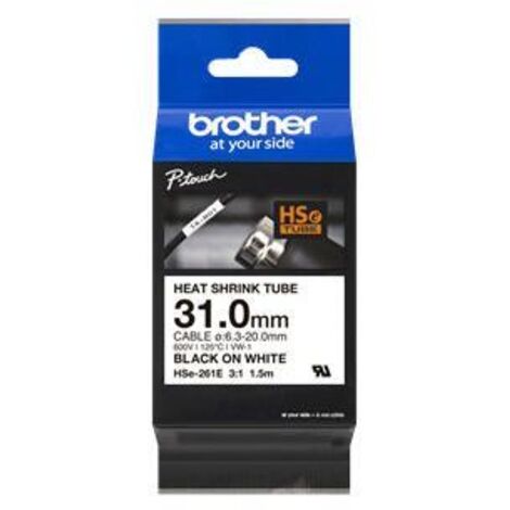 Brother HSe HSE261E Colore Nastro: Bianco Colore carattere:Nero 31 mm 1.5 m (1/3)