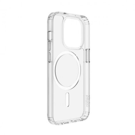 Belkin BLKMSA010BTCL Custodia Protettiva Magnetica e Antimicrobica per Iphone 14 Pro Comp con Ip 14 Pro A2890 A2650 Trasparente (1/4)