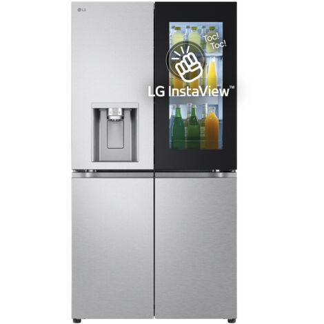 LG InstaView GMG960MBJE Frigorifero Multidoor , Classe E, 638L, Wi-Fi, UVnano, Acciaio