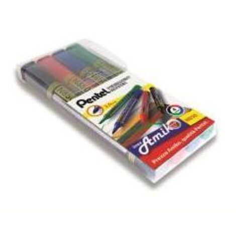 Pentel N850 marcatore permanente Nero, Blu, Verde, Rosso 4 pz (1/2)