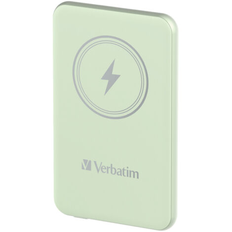 Verbatim Powerbank 5000mAh Verde Carica Wireless Rapida MagSafe 20W Mod. 32241 (1/4)