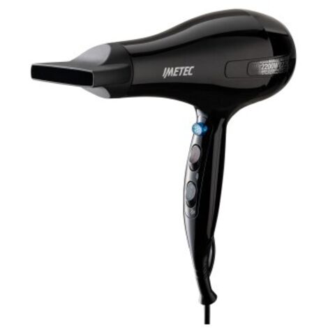 Imetec Asciugacapelli S6 2000, 2200W, 2 velocità, 3 temperature, Colpo Aria Fredda, Convogliatore Stretto
