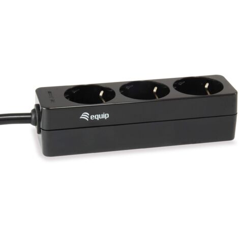 Equip 333280 prolunghe e multiple 1,1 m 3 presa(e) AC Nero (1/4)